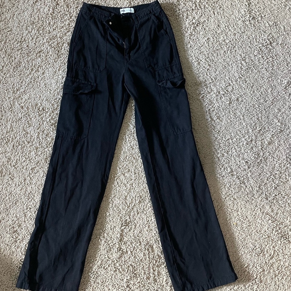 black zara cargos